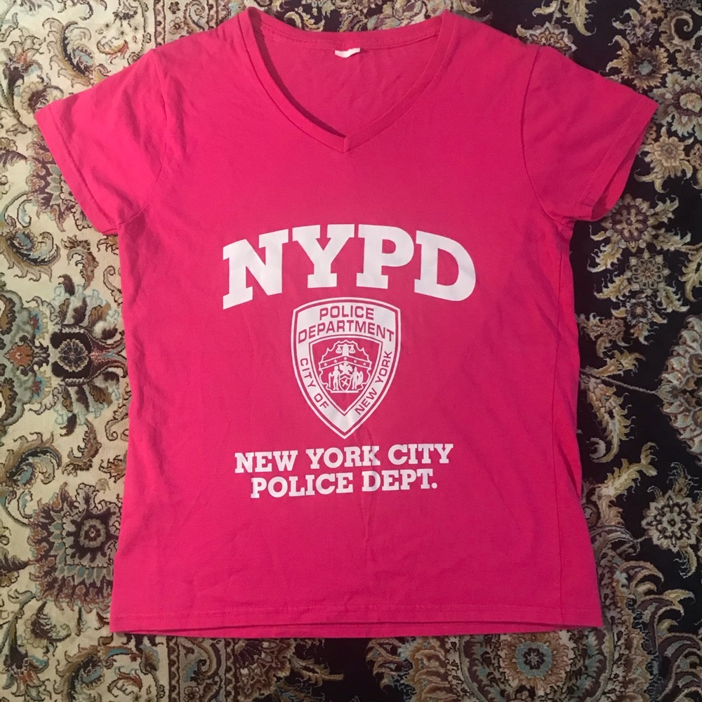 NYPD Women’s Size Medium Tee Shirt (Pink) Police